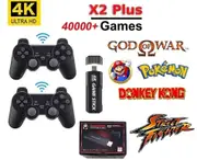 X2 Plus Upgraded Game Stick Retro Console Double Wireless Controller 40000+ games 64GB