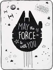 Lambs & Ivy Star Wars Millennium Falcon Baby Blanket - White