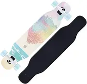Sports Longboard Skateboard, 42" A-Level 7-Layer Maple Wood Four-Wheel Double-tilt Flying Pattern Dance Board Suitable for Adults Young People