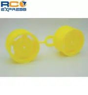 Tamiya Rear Buggy Wheels: Tt-02b Fluorescent Yellow (2 Pieces) TAM0440339