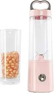 Portable Mixer, Personal Blender for Shakes and Smoothies, Mini Juicer Cup, FDA and BPA Free, with 4 Blades, 4000mAh USB Rechargeable(Pink)
