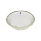 Pond Oval Undermount Bathroom Vanity Sink, 16-7/8" X 13-7/8" , White Porcelain