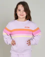 [Rip Curl] Rip Curl Toddlers' Surf Revival Crew Sweatshirt in Light Purple Size 3-4 3-4 Light Purple