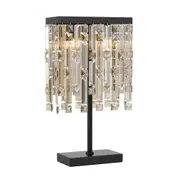 Cerone 2 Light Crystal Table Lamp Black & Champagne - CERONE TL-BKCHM