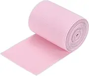 uxcell Twill Wide Elastic Band Double-Side (70mm) 2.8 Inch Flat 2 Yard Woven Elastic Band Knit Elastic Spool Heavy Stretch Strap Pink for Sewing, Waistband