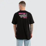 [Brixton] Neon Finish Line Tee Black