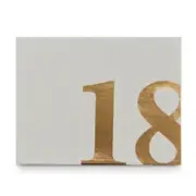 18th Eighteenth Birthday Celebration Guest Signature Book Rose Gold 18 Text