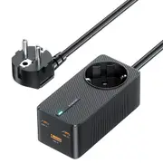 Toocki TCT2C67-JRB01 67W GaN Charger, Triple Port (Dual USB-C 67W + USB-A 22.5W) with PD 3.0 & Safety Protections