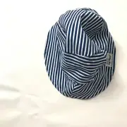 The Original Flap Happy Girls Bonnet Hat Cap Kids UPF 50+ Cotton M Navy Summer