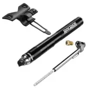 Mini Bike Tire Pump with Pencil Tire Pressure Gauge Inflates to 120 PSI and W...