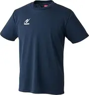 [NITTAKU] Table Tennis Short Sleeve Shirt, Unisex, Sweat Absorbent, Quick Drying, Lightweight, Dry T-Shirt, Navy
