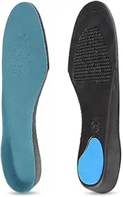 [Generic] Plantar Fasciitis Insoles - Arch Support Inserts for Men Women,Orthotic Insoles Foot Pain Relief, Shock Absorption and Heel Cushioning Cup (Blue, S)