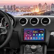 4+64G Android 13 Car Stereo for Audi TT MK2 2006-2014 | 9" HD Touchscreen | Wireless CarPlay & Android Auto | GPS Navigation | WiFi | Bluetooth | Backup Camera FM/AM/RDS For Daily Commute & Road Trips