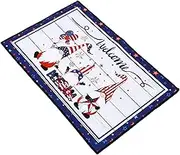 CIMAXIC 1Pc Independence Day Doormat Patriotic Gnome Door Mat with Non Slip Backing American Flag Floor Mat for Home Office Holiday Decor Easy to Clean