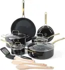 "Premium 14-Piece Non-Stick Aluminum Cookware Set"
