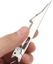 [ODETOJOY] Tie Fast Knot Tying Tool Fly Fish Fishing Line Tyer with Hook Eye Cleaner Silver