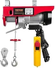 Waterproof Electric Winch Boat Trailer Winch Electric Hoist Portable Lifter Steel Wire Winch with 14ft Wired Remote Control for Garage Warehouse Factory 550lbs/250kg