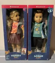 American Girl Logan & Tenney! VHTF Together NEW UNOPENED IN BOXES FREE SHIPPING