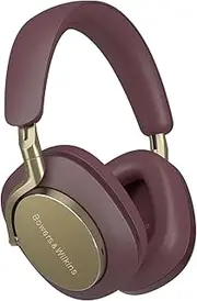 Bowers & Wilkins Px8 Flagship Noise Cancelling Wireless Over-Ear Headphones with Bluetooth 5.0 & Quick Charge, 30 Hours of High-Resolution Playback and Built-in Microphone - Royal Burgundy