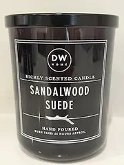 Sandalwood Suede Richly Scented Candle, 15 oz, 2-Wick, 56 Hour Burn Time | DW Home