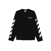 [Off-white] Off-white Airport Tape Long-sleeved T-shirt L BLACK