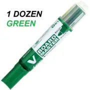 Pilot V BOARD Master BULLET Tip 2.3mm WHITEBOARD MARKERS - 1 DOZEN GREEN