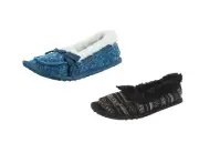 Rocket Dog Women's Snowdrift Mitten Faux Fur Moccasin Bow Slippers - 2 Colors