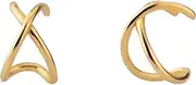 [Generic] Minimalist Gold Ear Cuffs Set – Adjustable, No Piercing Required, Hypoallergenic, and Lightweight