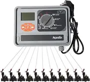 Aqualin Professional Automatic Irrigation Controller with EU Standard Transformer for Garden, Farmland, Playing Field and Golf Course (11 Station)