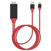 TODO Lightning Pin To Hdmi 1080P Adapter Cable Iphone Ipad Audio Video Lead Tv Usb