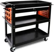 Single Drawer Tool Trolley, Lockable Workshop Storage Moblie Trolley Steel Mecha