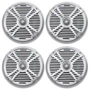 (4) Rockville RMSTS80S 8" 2000 Watt Waterproof Marine Boat Speakers 2-Way Silver