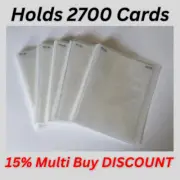 5 x Brand New Empty Trading Cards Holders / Folders / Binders - Holds 2700 Cards