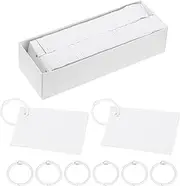 uxcell 3"x2" Colored Index Card, 3000Pcs Small Index Flash Cards with 30 Ring Study Card Blank Note Card Mini Paper Tags for Learning Study Craft DIY, White