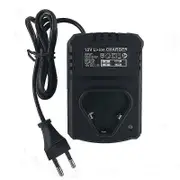 Lithium Battery Charger 12V 110-240V for Electric Drill - Li-ion Charger Black