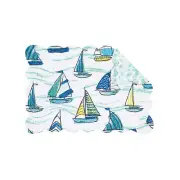 Dockside Cotton Quilted Rectangular Reversible Placemat Set of 6 13 x 19 C&F
