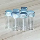 10ML Lids Perfume Glass Bottles Essential Mini Crafts 10~100PCS Aluminum Jars