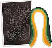 WEKAMOS 1set Paper Quilling Kit Flower Strips Craft Materials for Home Decoration Includes Quilling Tools and Patterns for Beginners