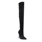 Privileged /Lemon Drop " CRYSTALS GALORE " Black -Thigh High (Brand New)