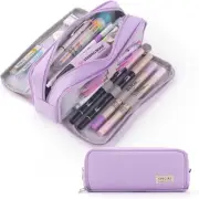 Pencil Case Large Capacity Pencil Pouch 3 Compartments Pencil Bag Gift