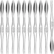 sourcing map 10 Pcs Stainless Steel Crab Forks 6.5 Inch Seafood Forks Crab Legs Cracker Utensils Seafood Picks Tools for Lobster, Crab, Crawfish, Prawns and Shrimp Seafood (Silver)
