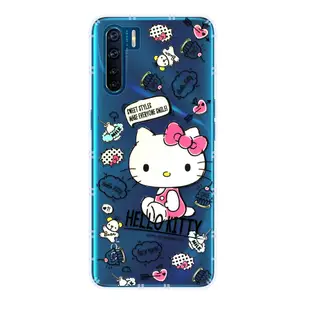 【Hello Kitty】OPPO A91 花漾系列 氣墊空壓 手機殼(塗鴉)