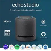 Echo Studio | Our Best-Sounding Smart Speaker Ever - with Dolby Atmos, Spatial A