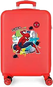 [Marvel] Joumma Spiderman Urban Cabin Suitcase Red 38 x 55 x 20 cm Hard ABS Combination Lock Side 35L 2 kg 4 Double Wheels Hand Luggage, red, Cabin Suitcase, Red, Cabin Suitcase