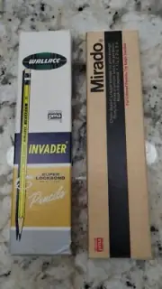 Vintage BEROL Eagle Mirado WALLACE Invader Pencils Unsharpened Box NOS NEW Lot