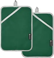 Green 2 PCS Potholders Set Potholders Square Potholders Sets for Kitchens Heat Resistant