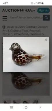 St Clair Glass Bird By Maude And Bob St Clair 1977 Rare