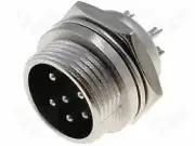 6 PIN PANEL MOUNT CB MICROPHONE CONNECTOR
