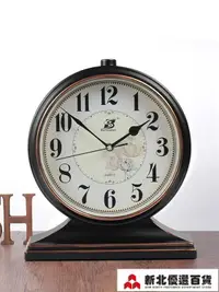在飛比找樂天市場購物網優惠-【上新】時鐘 歐式復古座鐘臺鐘客廳美式大號臺式鐘錶擺鐘桌面家