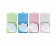 2pcs Face Mask Storage Case Face Mask Organization Face Mask Holder Case - White and Pink